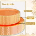 thumbnail image 5 of Exquisite Rosé Coral Peach with Gold Petal Disposable Plastic Plates Combo Pack, 80 Count – 10.25" Dinner Plates & 7.5" Salad Plates, 5 of 7