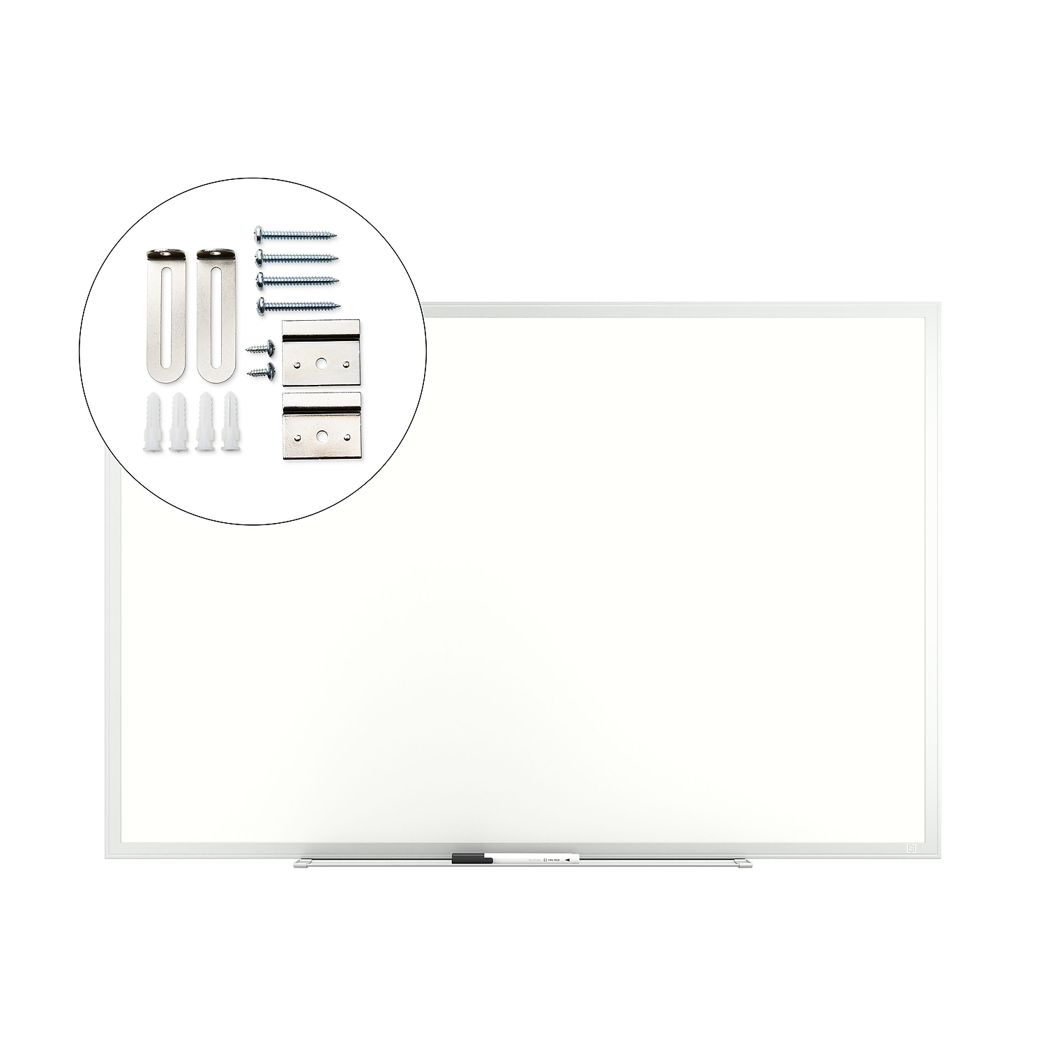Staples TRU RED Melamine Dry Erase Board Gray Frame 3' x 2' (TR59355)