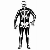 Fun World Men's Skeleton Skin Suit Costume - One Size Fits Most