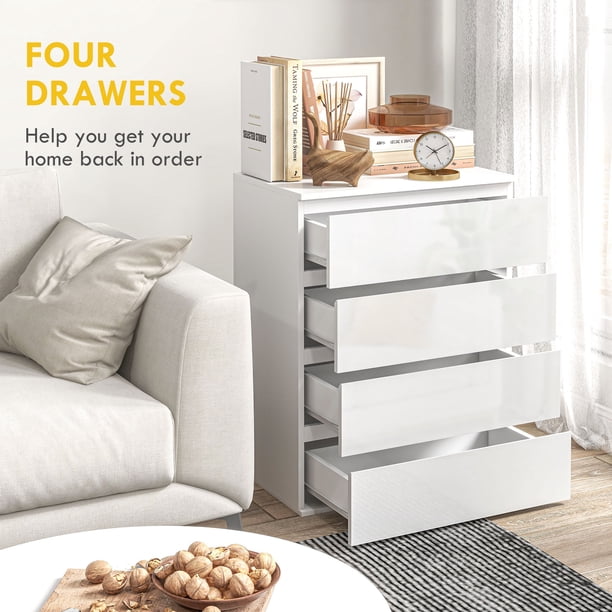 High Gloss 4 Drawer Chest of Drawers | MFA Online