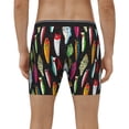 thumbnail image 4 of Picia Colorful Fishing Lures Pattern Men's Athletic Long Leg Briefs , Performance Stretch Underwear，Moisture-Wicking, 4 of 7