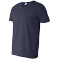 thumbnail image 2 of Gildan Adult Softstyle Cotton V-Neck T-Shirt, Navy, Small, 2 of 2