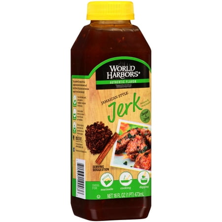 (4 Pack) World HarborsÃÂ® Jamaican Style Jerk Sauce & Marinade 16 fl. oz. (Best Jamaican Jerk Marinade Recipe)