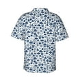 thumbnail image 4 of Xecao Seaside Primary Color print Hawaiian shirt - a stylish short-sleeve button-down for men, perfect for casual beach and tropical outings., 4 of 9