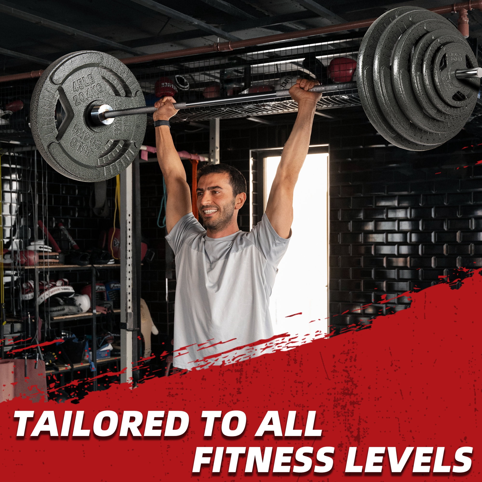 BalanceFrom Cast Iron Weight Plates，1-Inch or 2-Inch Center Hole, Multiple Sizes & Sets Available，for Strength Training & Weightlifting