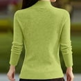 thumbnail image 5 of Women's Soft Turtleneck Knit Sweater Base Layer Top for Fall and Winter Wear, Perfect for Holiday Season and Daily Comfort, Warm and Elegant,Army Green,L, 5 of 5