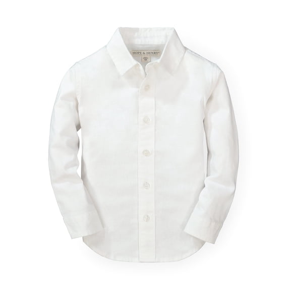 Hope & Henry Boys' Linen Classic Button Down Shirt