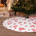 thumbnail image 6 of Yiaed Hearts Print Christmas Tree Skirt , Tree SkirtsTree Mat for Christmas Winter Holiday Indoor Decorations-30", 6 of 7
