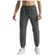 thumbnail image 2 of Pantalones largos para hombre, informales, de moda, con cintura elástica, lisos, largos y elásticos, de poliéster, 2 of 5