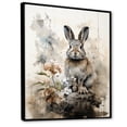 thumbnail image 2 of Designart "Rabbit Sumi Asian Painting II" Asian Floater Framed Canvas Art Print, 2 of 7