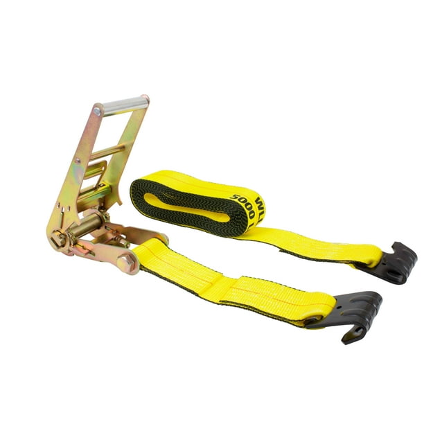 Mytee Products Ratchet TieDown Straps with Flat Hooks, 3" x 30