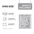 thumbnail image 3 of Regency Heights King Size Cotton Flannel Sheet Set, 4-Piece Flannel Bed Sheets King, 100% Cotton Bed Sheets Set with Deep Pocket, Pink/Grey Snowflakes, 3 of 7
