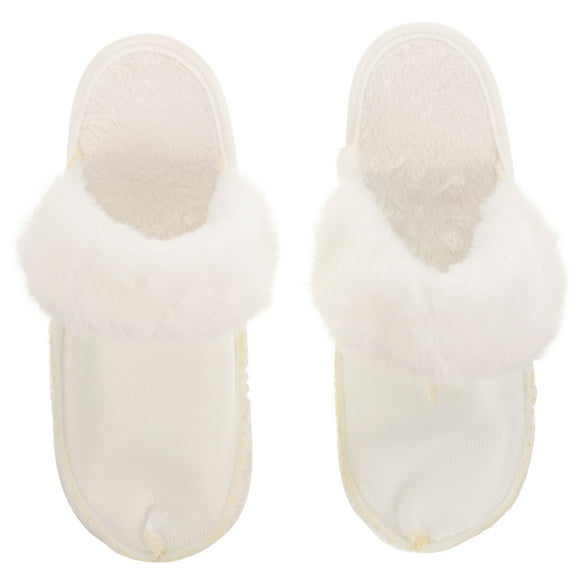 FRCOLOR Warm Beige Fuzzy Slipper Liners Plush Insoles for Shoes 1Pair