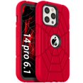 thumbnail image 1 of Funda para teléfono móvil Grifobes iPhone 14 Pro de 6.1 pulgadas, roja y negra, 1 of 7