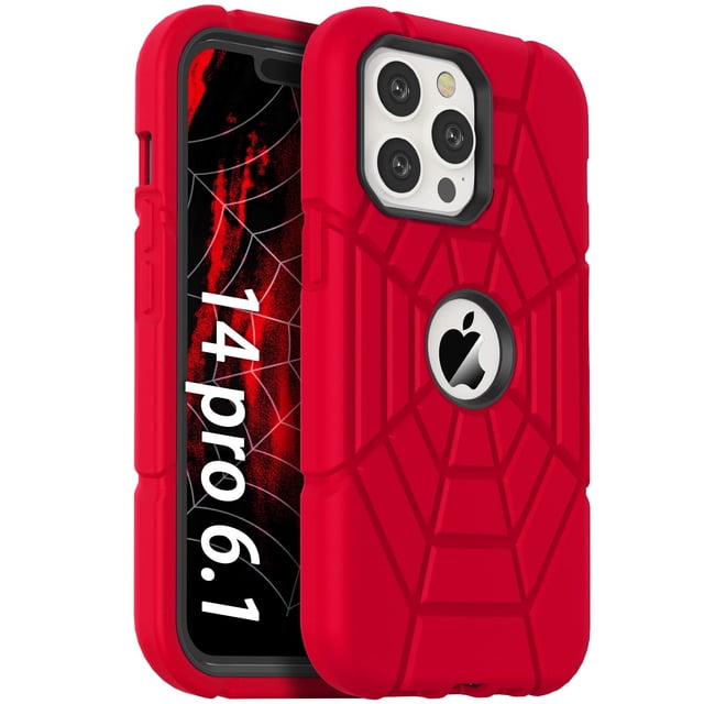 Funda para teléfono móvil Grifobes iPhone 14 Pro de 6.1 pulgadas, roja y negra