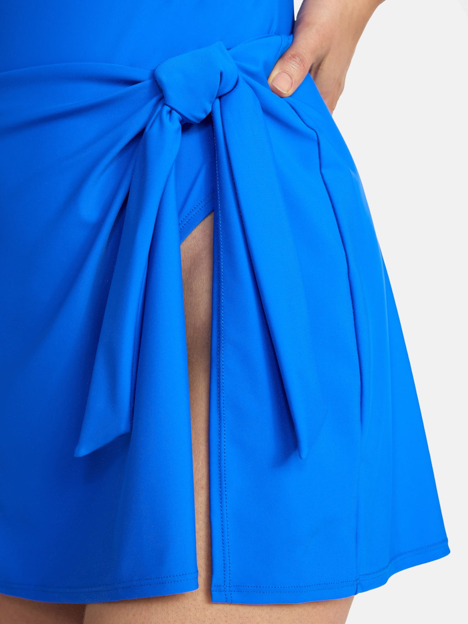 Time and Tru Women's and Women's Plus Size Wrap Swim Dress, Sizes XS-3X