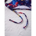 thumbnail image 7 of iEFiEL Kids Girls Floral Printed Bikini Set Swimwear Sleeveless Bathing Suit,2-Piece Set,Sizes 4-14 Navy Blue 4, 7 of 7