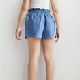 thumbnail image 5 of NAISIBABY Girls Denim Shorts Size 6, Soft Comfy Summer Fashion Ruffles Elastic Waist Kids Casual Shorts Blue, 5 of 9