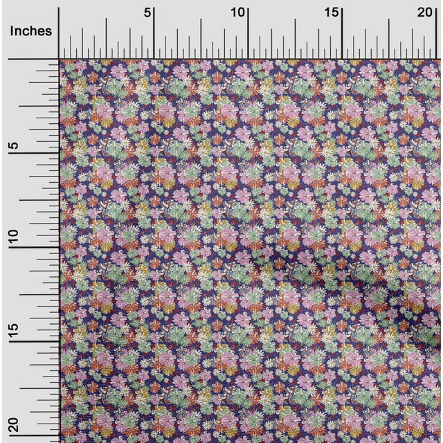 oneOone Silk Tabby Dark Purple Fabric Florals Craft Projects Decor Fabric Printed By The Yard 42 Inch Wide-Z24