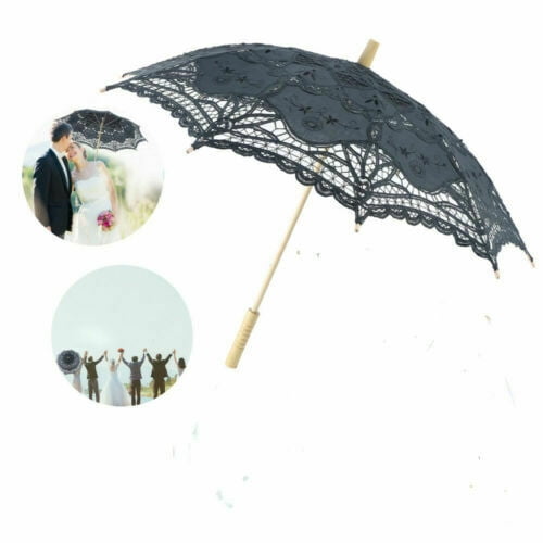 Lace Parasol Summer Umbrella for Bridesmaid Bridal Handmade 100% Cotton Wedding Umbrellas 