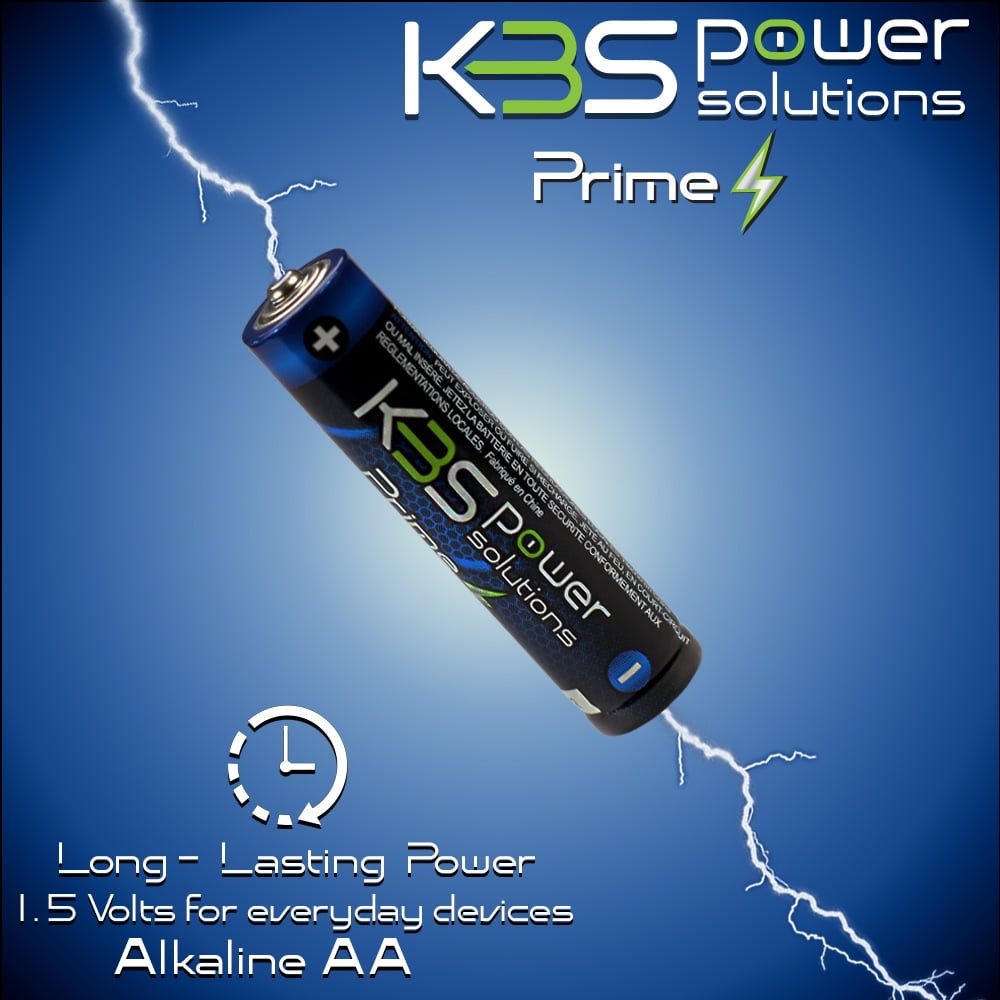 KBS Power Solutions Prime Peak Alkaline AA Batteries 480 Pack, 1.5 Volts, Case