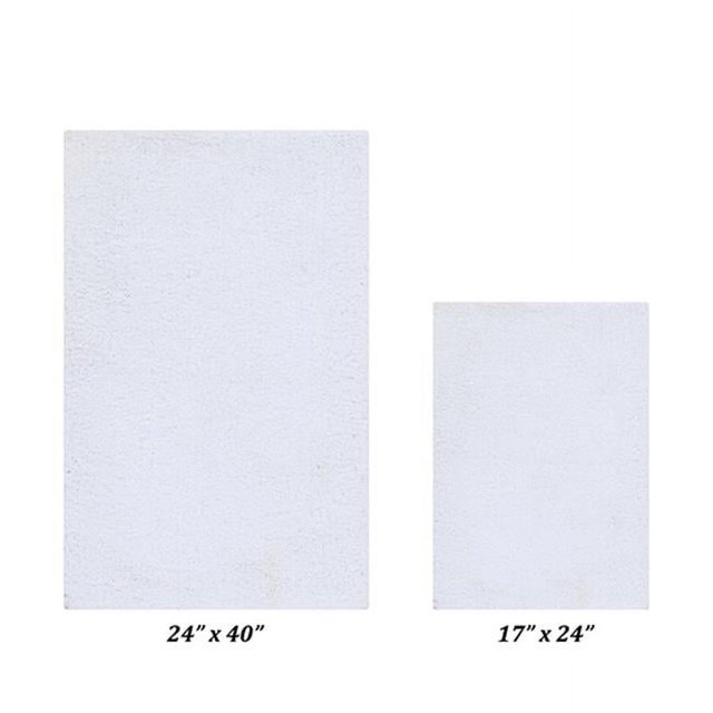 Better Trends BAMP2PC1740WH Better Trends Micro Plush Collection 100% Polyester 2 Piece Set (17' x 24' | 24' x 40') Bath Rug Set in White