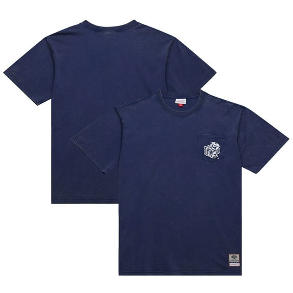 Men's Mitchell & Ness Navy Michigan Wolverines Big & Tall Fade Away Premium T-Shirt