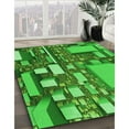 thumbnail image 3 of Ahgly Company Machine Washable Indoor Rectangle Transitional Green Area Rugs, 2' x 4', 3 of 7