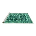 thumbnail image 2 of Ahgly Company Machine Washable Indoor Rectangle Persian Turquoise Blue Traditional Area Rugs, 7' x 9', 2 of 4