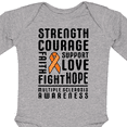 thumbnail image 4 of Inktastic Multiple Sclerosis Awareness Strength Courage and Support Boys or Girls Long Sleeve Baby Bodysuit, 4 of 5