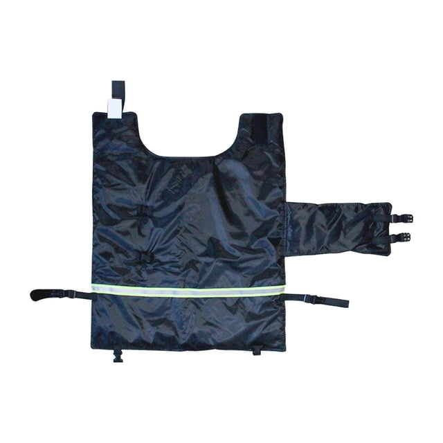 Ropa de abrigo para pantorrillas de tela Oxford, resistente al frío, mantiene las pantorrillas calientes, resistente al congelamiento, impermeable, Forro polar negro