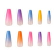 thumbnail image 2 of 2 set ABS Plastic Full Cover Press On False Nails Nail Art Detachable Manicure with Sticker Colorful 27~31.8x8~12x4.5~5mm, 2 of 8
