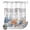 Blue Grey, variant on No Hook Shower Curtain, Blue Coastal Shower Curtains for Bathroom with See Through Top Window, Summer Beach Starfish Weeping Eucalyptus Waterproof & Washable Bath Curtain 60"x72"
