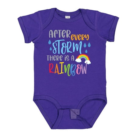 

Inktastic Baby After Every Storm There is a Rainbow Gift Baby Boy or Baby Girl Bodysuit