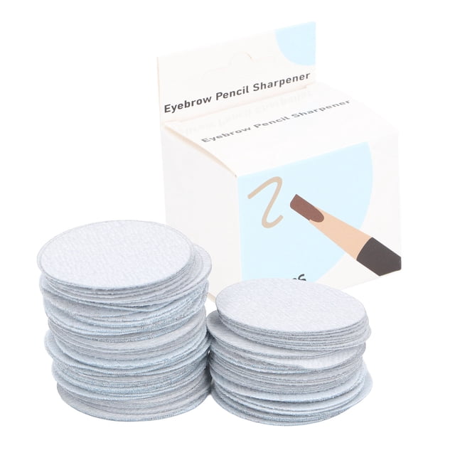 Sacapuntas para lápiz de cejas, 100 unidades, papel de lija desechable, papel de lija para pulir lápices de cejas, para salón de belleza.