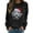 Black, variant on Fiaer Women's Christmas Sweatshirts Cute Printed Long Sleeve Xmas Pullover Crew Neck Baggy Plus Size Comfort Holiday Tops White XL