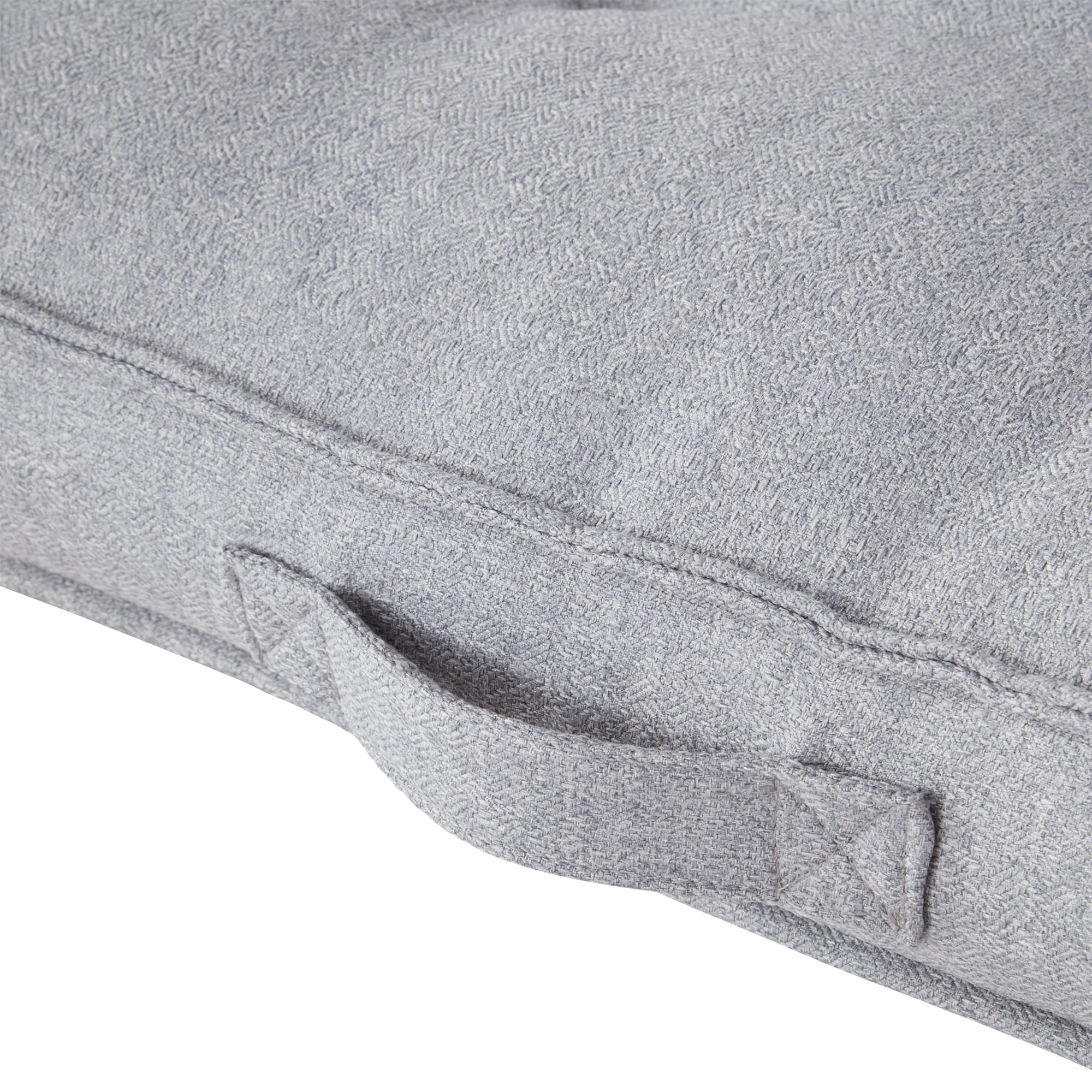 Happy Hounds Milo Square Tufted Pillow Dog Bed- Cement- Small (24 x 24 in.)