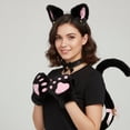 thumbnail image 5 of Slccxzc 4Pcs Cat Ears Design Headband Set with Gloves, Choker, Tail for Party, 5 of 7