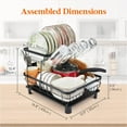 thumbnail image 2 of Lifewit Large Dish Drying Rack for Kitchen Counter, Dish Drying Rack with Drainboard, 2 Tier, 2 of 7