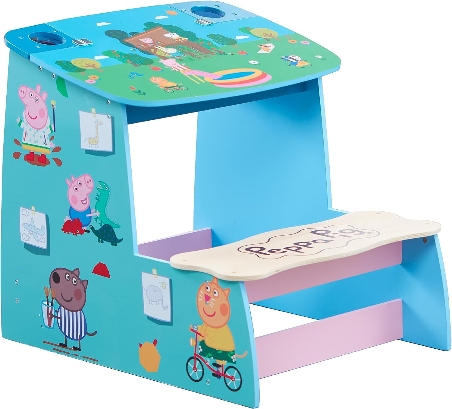 Peppa Pig Kids Activity Table and Chair Set, Blue