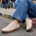 thumbnail image 7 of Ecetana Sneakers for Women Suede Low-Top Shoes Casual Lace-Up Walking Shoes with Non-Slip, 7 of 7
