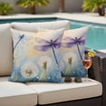 thumbnail image 2 of Outdoor Pillow Cover Dandelion Dragonfly Set of 2 Waterproof Throw Pillowcases Spring Pastoral Decorative Patio Furniture Pillows for Couch Garden Indoor & Outdoor Use, 2 of 9