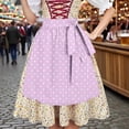 thumbnail image 3 of Lenago Womens Apron Dresses For Women Oktoberfest Costumes Multiple Color Schemes Square Collar Short Sleeves Dirndl Dresses German Dresses Festival Bavarian Costume Beer Carnival Women Party Dresses, 3 of 9