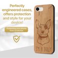 thumbnail image 2 of Case Yard Wooden Case Outside Soft TPU Silicone, Slim Fit Shockproof Wood Protective Phone Cover for Girls Boys Men and Women, Supports Wireless Charging I am a Bully Design case for iPhone-SE, 2 of 7