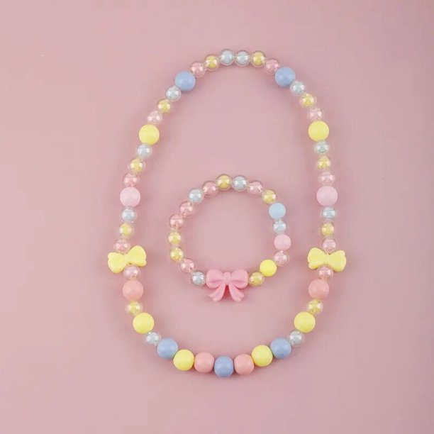 Makersland-collares con colgante de corazón para niñas, collar de cuerda con cuentas y letras, joyería de diseño bonito, regalos de navidad