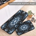 thumbnail image 5 of 2-Piece Kitchen Rugs Set Non-Slip Mats Carpet Floor for Kitchen, Bathroom (19.7"x27.6" & 19.7"x47.2") Explosion Of Blue Ink, 5 of 7