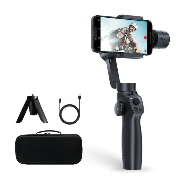 3-Axis Gimbal Stabilizer for iPhone 15 14 13 Pro Max XS X XR Samsung s23 s22 Android Smartphone, Handheld Gimble with Focus Wheel, Phone Stabilizer for Video Recording Vlog - FUNSNAP Capture 2s Combo