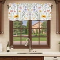 thumbnail image 6 of Botanical Wildflowers Curtain Valances for Windows, Kitchen Valance Window Treatments Panel 2 Pack, Spring Pastoral Flowers Rod Pocket Short Curtains for Bathroom Bedroom 42 x 18 Inch, 6 of 8