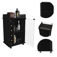 thumbnail image 3 of Black Rolling Bar Cart With Wine Storage, 3 of 3