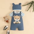 thumbnail image 4 of CAUYDY Boys Outfit for Baby Toddler Boy Short Sleeve Clothes Set Newborn Fall Winter Bodysuit Preemie Romper 3 6 9 12 18 24 Months Sizes 0-3 Months,Sky Blue, 4 of 4